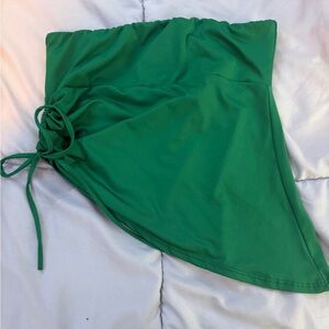 Green Asymmetrical tube top